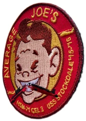 US Navy HSM-71 CEL 3 "Average Joe's" USS Stockdale 2015–2016 Deployment Patch (3.45" x 3.45", Hook Velcro)-Right Side