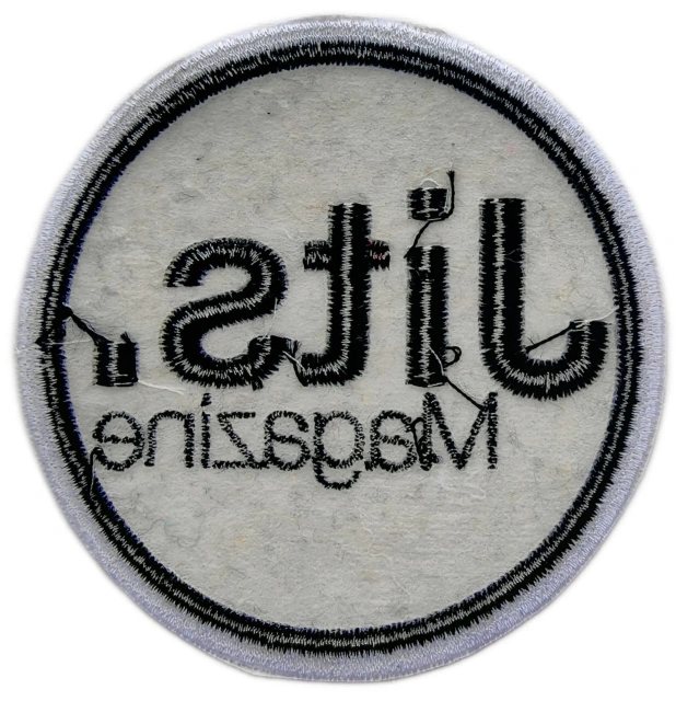 Jits Magazine Official Logo Embroidered Patch (3.5" x 3.5", Iron-On)-Back Side