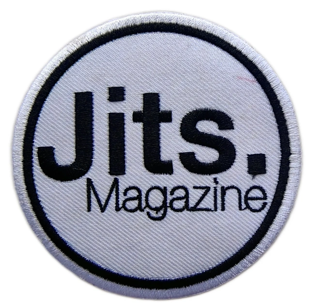 Jits Magazine Official Logo Embroidered Patch (3.5" x 3.5", Iron-On)-Front Side