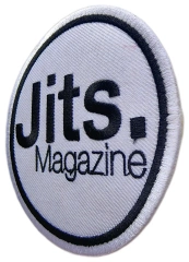 Jits Magazine Official Logo Embroidered Patch (3.5" x 3.5", Iron-On)-Right Side
