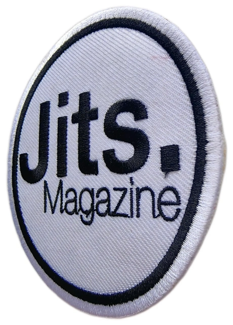 Jits Magazine Official Logo Embroidered Patch (3.5" x 3.5", Iron-On)-Right Side