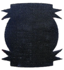 "West Arkavania" OIR 15-16 Military Morale Patch (3.4" x 3.7", Hook Velcro)-Back Side