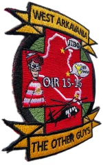 "West Arkavania" OIR 15-16 Military Morale Patch (3.4" x 3.7", Hook Velcro)-Left Side