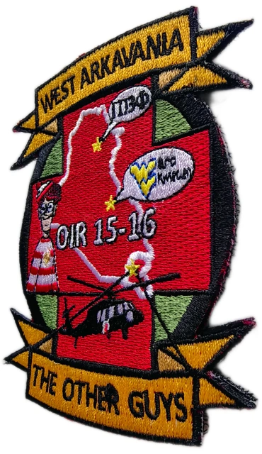 "West Arkavania" OIR 15-16 Military Morale Patch (3.4" x 3.7", Hook Velcro)-Right Side
