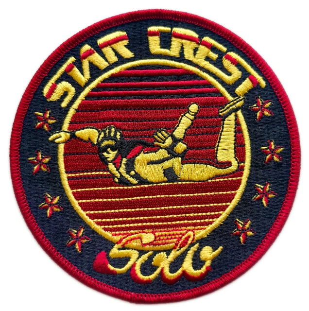 Star Crest Solo (SCS) Skydiving Award Embroidered Patch (4" x 4", Iron-On)-Front Side