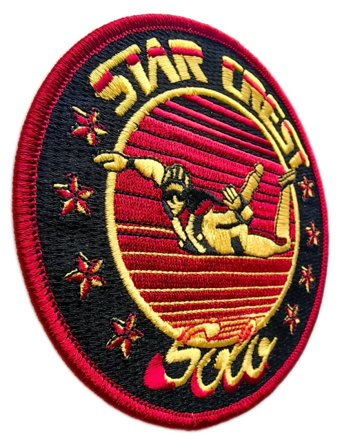Star Crest Solo (SCS) Skydiving Award Embroidered Patch (4" x 4", Iron-On)-Left Side