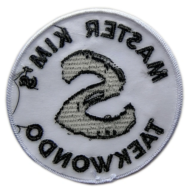 Master Kim's Scarsdale Taekwondo (STKD) Logo Embroidered Patch (3.5" x 3.5")-Back Side