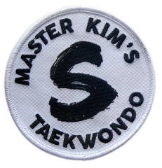 Master Kim's Scarsdale Taekwondo (STKD) Logo Embroidered Patch (3.5" x 3.5")-Front Side