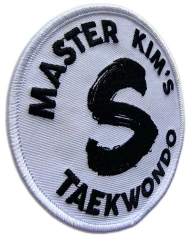 Master Kim's Scarsdale Taekwondo (STKD) Logo Embroidered Patch (3.5" x 3.5")-Left Side