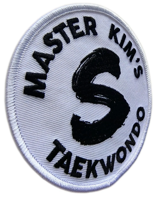 Master Kim's Scarsdale Taekwondo (STKD) Logo Embroidered Patch (3.5" x 3.5")-Left Side