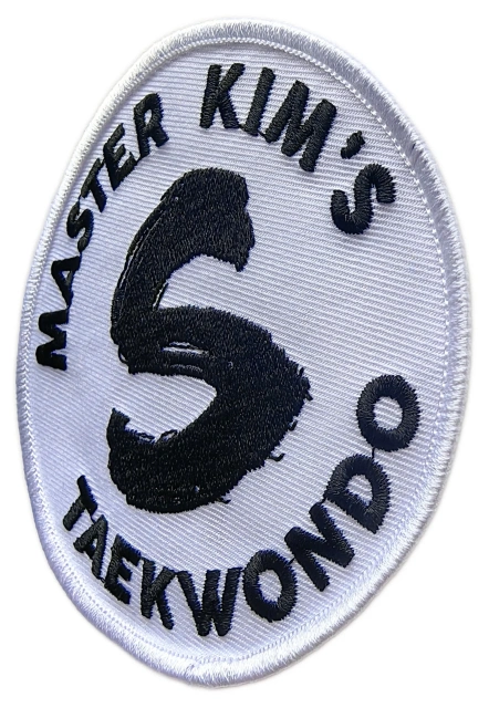 Master Kim's Scarsdale Taekwondo (STKD) Logo Embroidered Patch (3.5" x 3.5")-Right Side