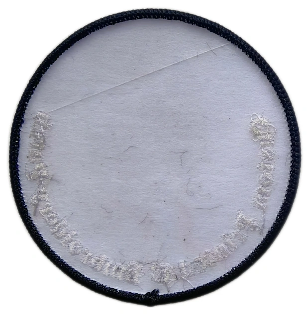 Custom Printed & Embroidered Skull & Rainbow Boke Sample Patch (3.1" x 3.1")-Back Side