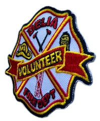 Delia Volunteer Fire Dept Embroidered Patch (3" W × 2.6" H)-Right Side