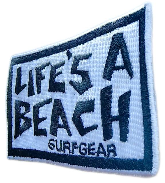 Embroidered Patch - "LIFE'S A BEACH SURFGEAR"-Right Side