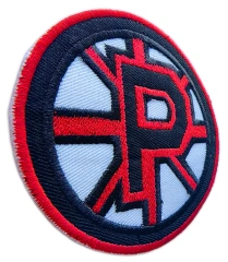 Embroidered Circular “P” Badge Patch (3.2"W × 3.2"H)-Left Side