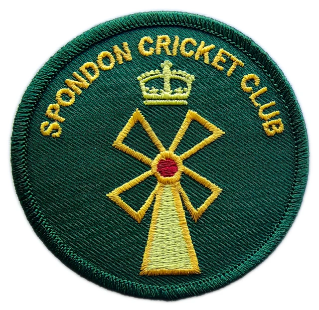 Embroidered Patch for Spondon Cricket Club-Front Side