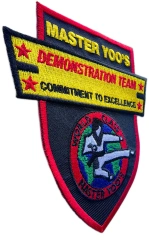 Master Yoo’s Demonstration Team “Commitment to Excellence” Embroidered Patch (4.5"W × 4.75"H)-Right Side