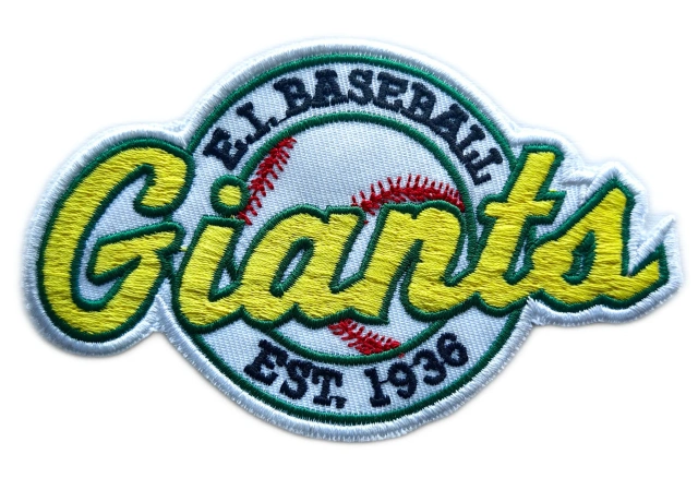 Embroidered “E.L. BASEBALL Giants” Patch (4.4"W × 2.65"H)-Front Side