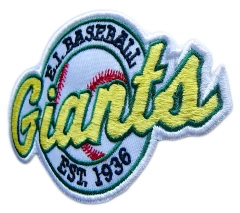 Embroidered “E.L. BASEBALL Giants” Patch (4.4"W × 2.65"H)-Left Side