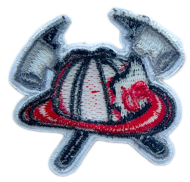 Embroidered Firefighter - Themed Patch (FD Logo, Crossed Axes & Helmet, Full Embroidery)-Back Side