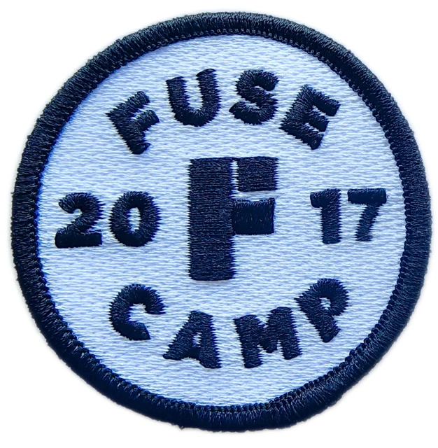 FUSE F 2017 Camp Commemorative Patch – Circular Military Embroidered Badge-Front Side