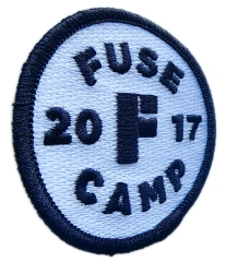 FUSE F 2017 Camp Commemorative Patch – Circular Military Embroidered Badge-Left Side