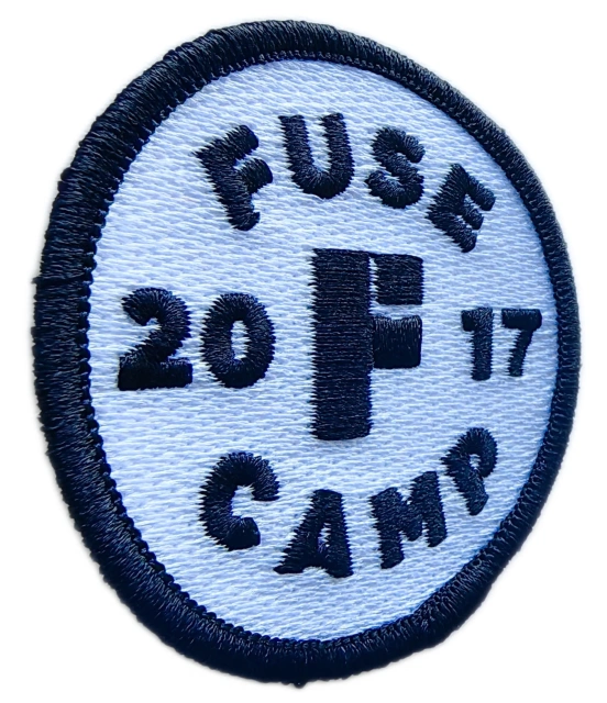 FUSE F 2017 Camp Commemorative Patch – Circular Military Embroidered Badge-Left Side