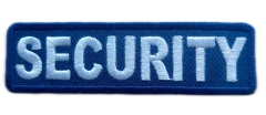 Embroidered "SECURITY" Badge Patch-Front Side