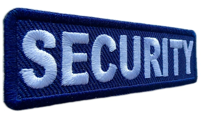 Embroidered "SECURITY" Badge Patch-Left Side