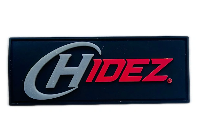 HIDEZ Logo PVC Patch – Premium 3D Brand Badge for Vehicles & Gear-Front Side