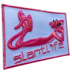 Pink Panther Classic Cartoon Embroidered Patch – Playful Character Badge-Left Side