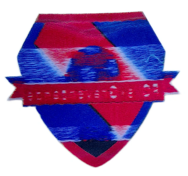 FC 's-Gravenzande 3"W x 3"H Custom Woven Label Badge-Back Side