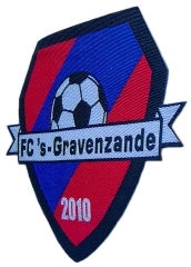 FC 's-Gravenzande 3"W x 3"H Custom Woven Label Badge-Right Side