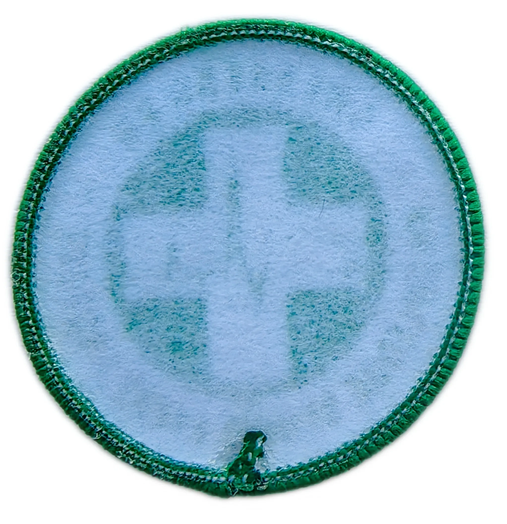 Sneakers Knowledge 2"W x 2"H Circular Woven Patch-Back Side