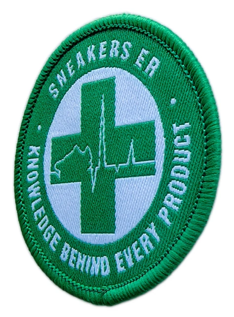 Sneakers Knowledge 2"W x 2"H Circular Woven Patch-Right Side