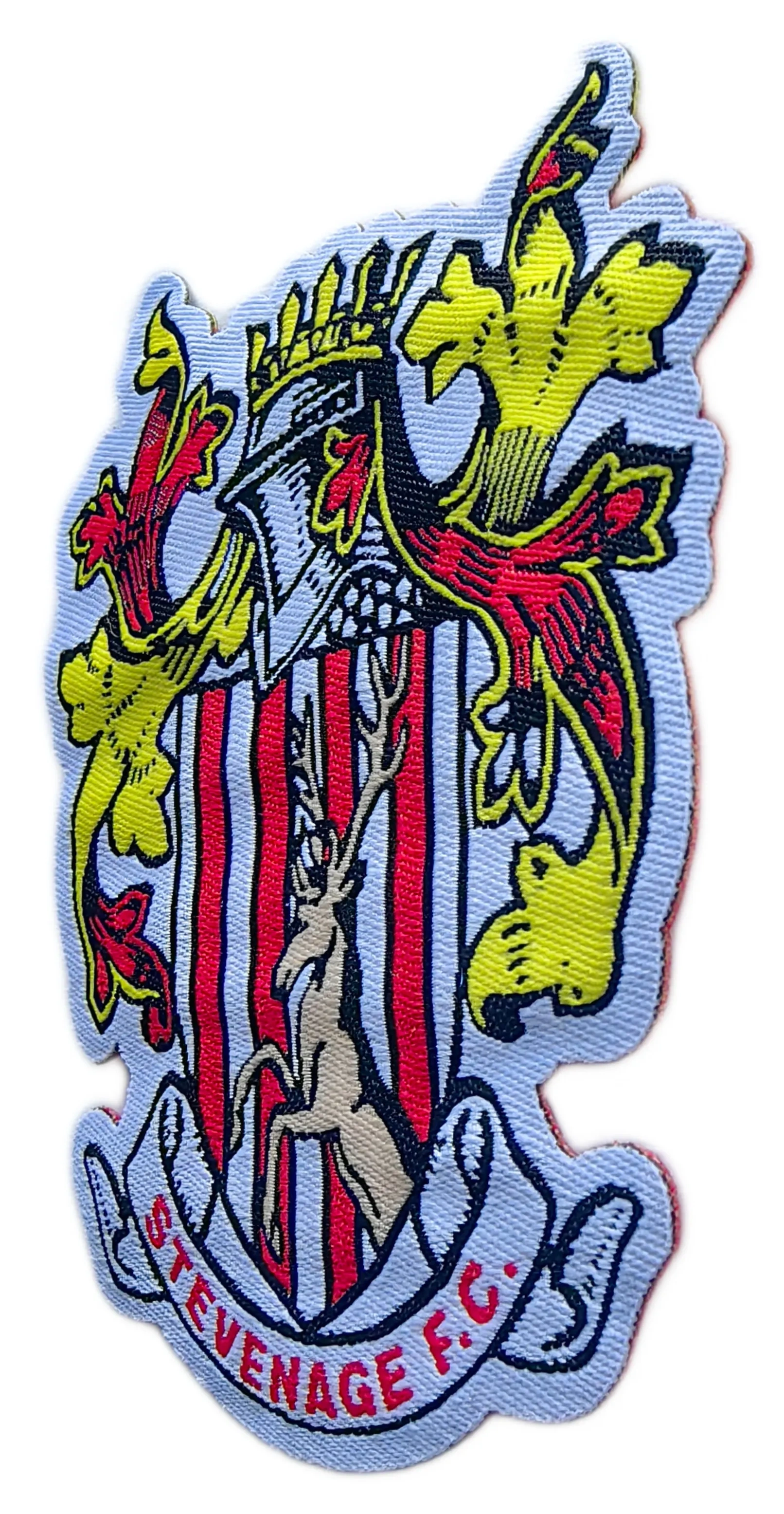 Stevenage F.C. Woven Crest Patch – Official Club Badge for Fans & Kits-Right Side