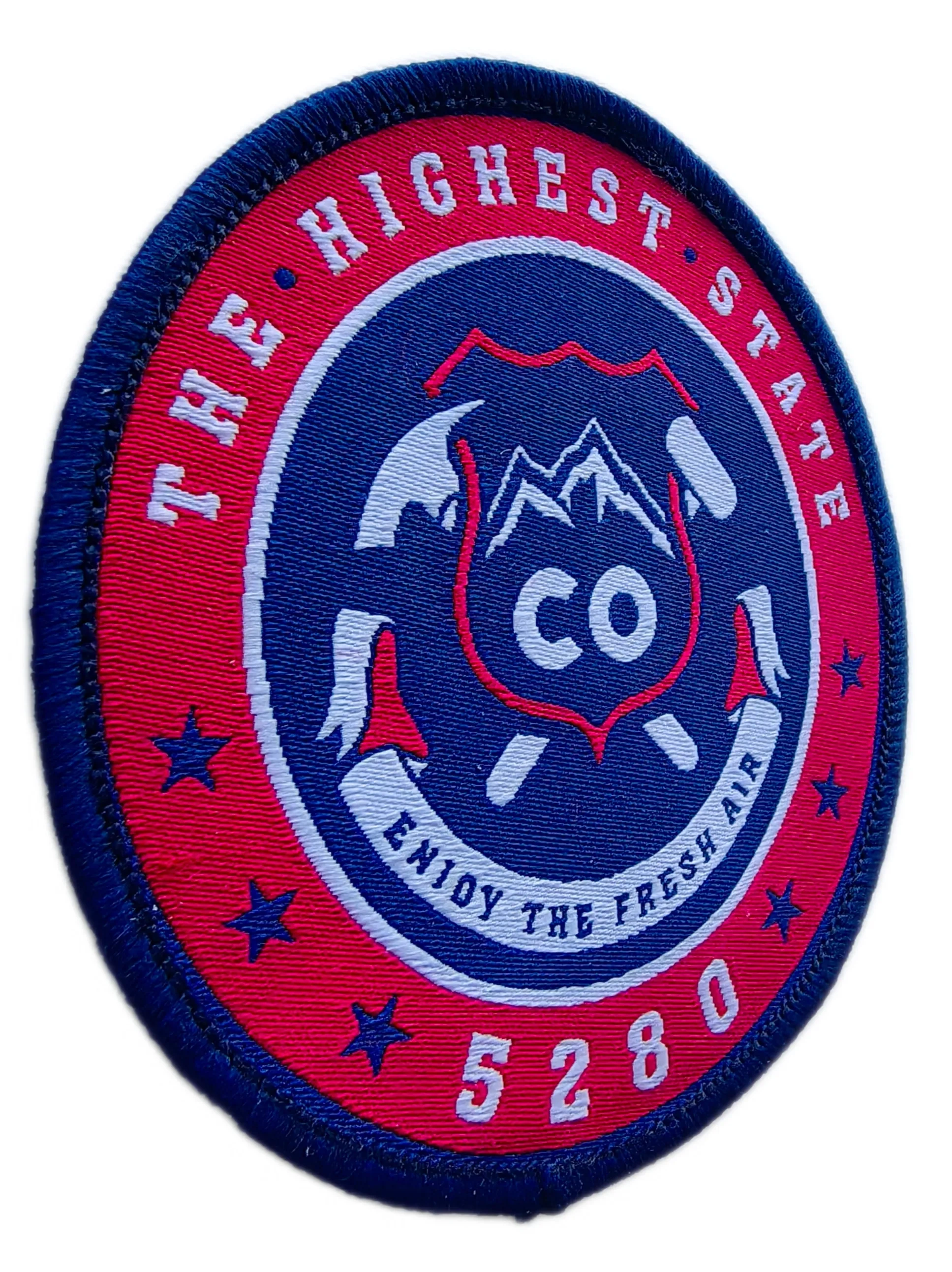 Custom Woven Patch – "The Highest State" Colorado 5280 Design (3"x3")-Left Side