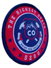Custom Woven Patch – "The Highest State" Colorado 5280 Design (3"x3")-Left Side