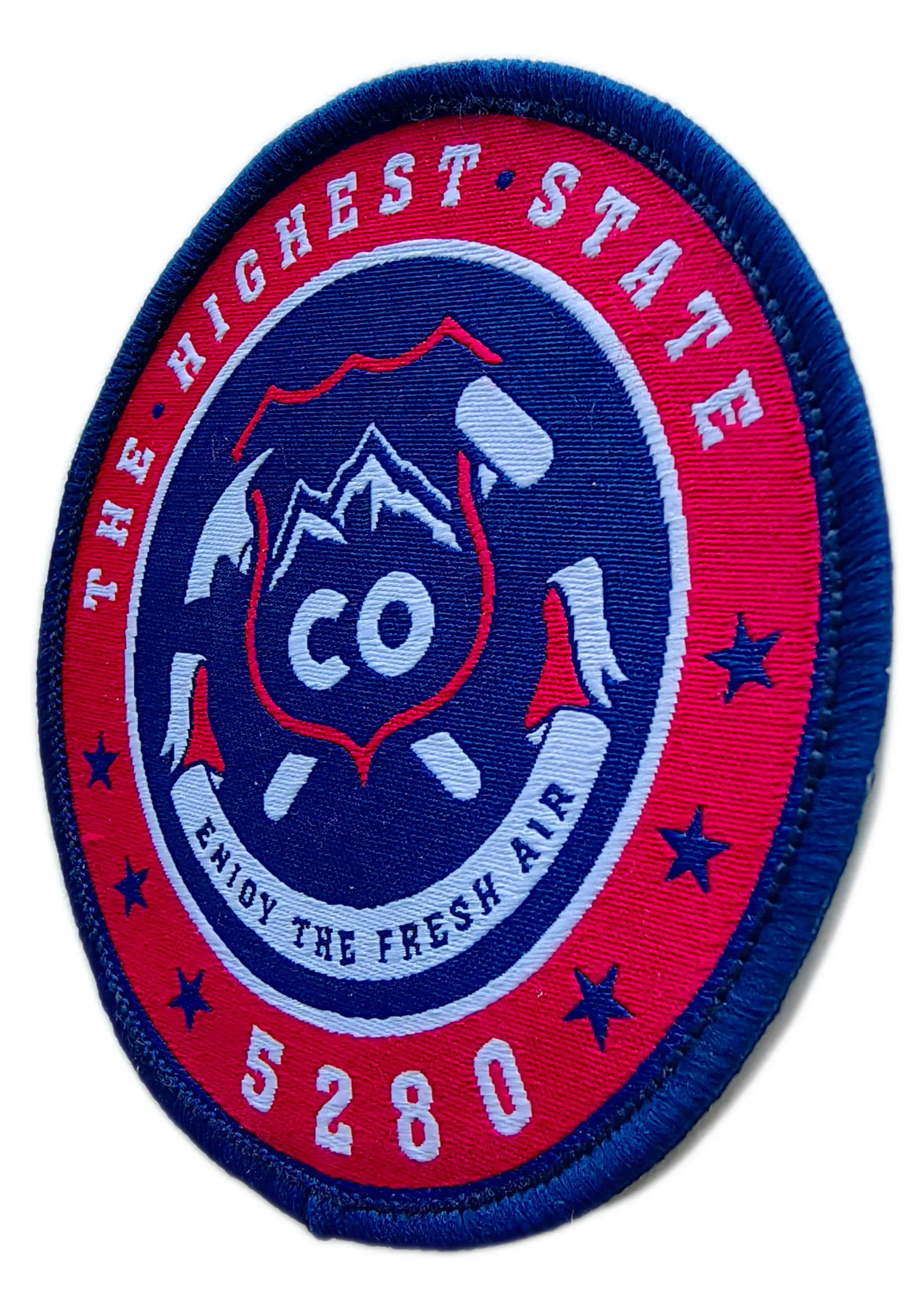 Custom Woven Patch – "The Highest State" Colorado 5280 Design (3"x3")-Right Side