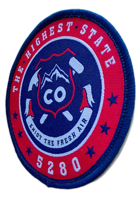 Custom Woven Patch – "The Highest State" Colorado 5280 Design (3"x3")-Right Side