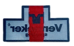 Venneker Sporting Woven Patch (2.9"W × 1.6"H) - Cut Edge with Adhesive Backing-Back Side