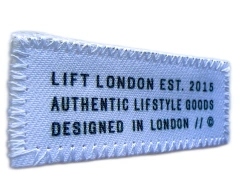LIFT London 2015 Authentic Lifestyle Custom Screen-Printed Canvas Patch (1.9”W x 0.85”H, Z-Stitch Edge)-Left Side