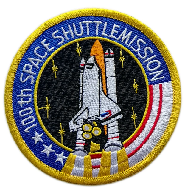 Custom Embroidered NASA 100th Space Shuttle Mission (STS-92) Commemorative Patch Display Sample-Front Side