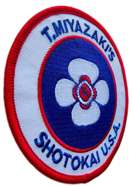 Tailored Martial Arts Dojo Legacy Patch Sample: T. Miyazaki's Shotokai U.S.A. Official Logo-Left Side