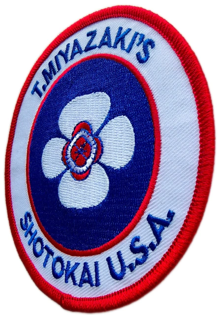 Tailored Martial Arts Dojo Legacy Patch Sample: T. Miyazaki's Shotokai U.S.A. Official Logo-Right Side