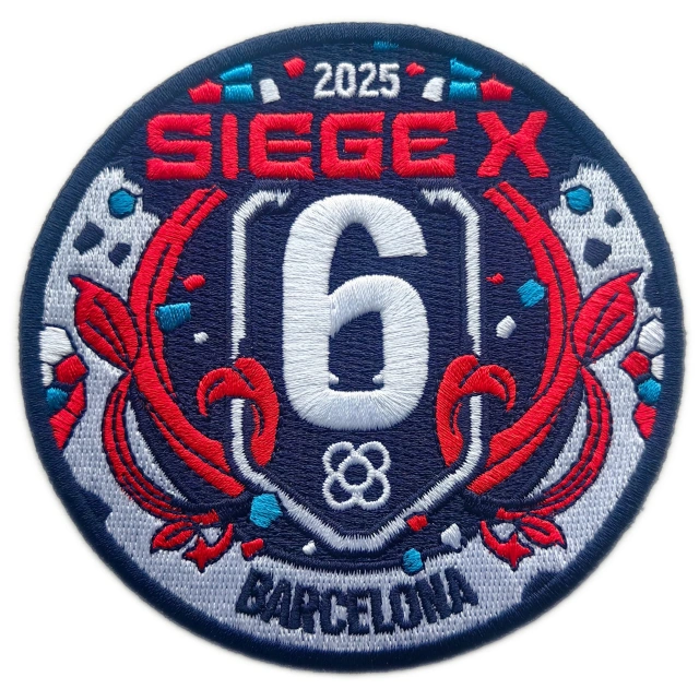 Custom Embroidered Event Patch: Siege X 2025 Barcelona Display Sample-Front Side