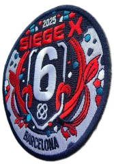 Custom Embroidered Event Patch: Siege X 2025 Barcelona Display Sample-Right Side
