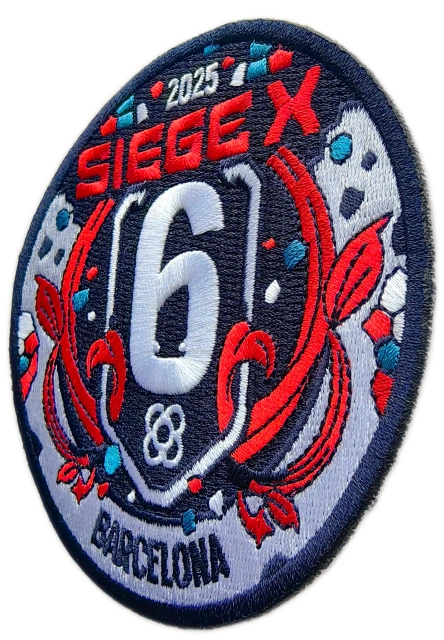 Custom Embroidered Event Patch: Siege X 2025 Barcelona Display Sample-Right Side