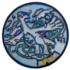 Custom Embroidered Pokemon "Lugia, Guardian of the Seas" Display Sample Patch-Back Side