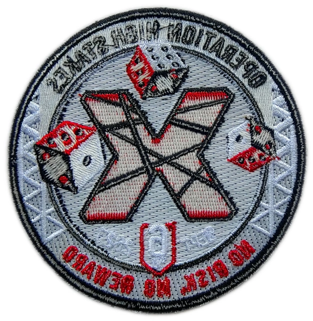 Custom Embroidered Event Patch: "Operation High Stakes" September 2025 Display Sample